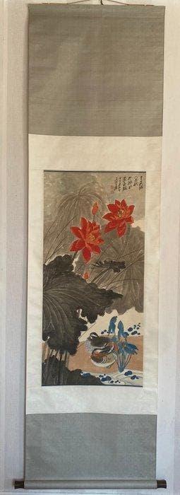 Inkt op papier, hangende rollen met verticale as - Papier -