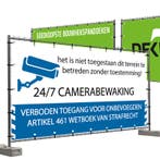 Bouwhekdoeken camerabewaking ontwerp 1 335x174 cm, Nieuw