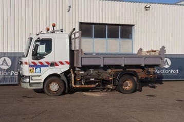 Veiling: Vrachtwagen Kipper Renault Midlum 180 Diesel 215pk, Renault, Wit, BTW verrekenbaar, Handgeschakeld