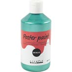 Tempera Verf Metallic , groen, 300 ml/ 1 doos, Nieuw