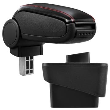 Armsteun Audi A1 8X vf 2010 kunstleer zwart en rood stiksel, Verzenden, Nieuw
