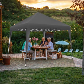 Tuinpaviljoen Linosa opvouwbaar 3x3m - grijs, Tuin en Terras, Partytenten, Verzenden, Nieuw