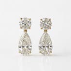 Oorbellen - 14 karaat Geel goud - 8.32ct. tw. Diamant, Nieuw