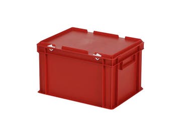 Stapelbak met deksel - 400x300xH250mm - rood, Ophalen of Verzenden, Nieuw