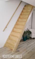Dichte trap Steektrappen op maat gemaakt / gefreesde treden, Ophalen of Verzenden, Nieuw, Trap, 2 tot 4 meter