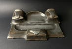 Inktpot - Art Nouveau, Jugendstil. 3 scomparti. - Tin, Antiek en Kunst, Curiosa en Brocante