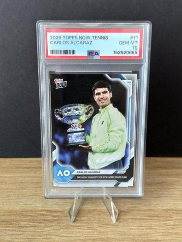 Topps Now Tennis Carlos Alcaraz - PSA 10 Graded card, Nieuw