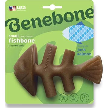 Benebone Fishbone nylon kauwspeelgoed hond (zalmsmaak) L, Verzenden, Nieuw