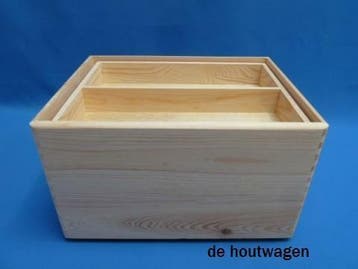 opbergkratten met vakverdeling - houten kratten met vakken, Minder dan 50 cm, Minder dan 50 cm, Ophalen of Verzenden, Nieuw