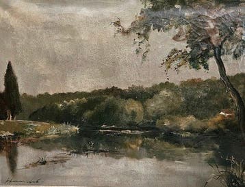 Léon Hamonet (1877-1953) - Paysage sur le Doubs – Besançon,