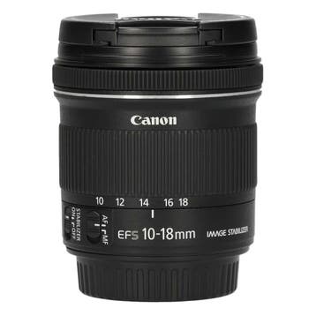 Canon EF-S 10-18mm f/4.5-5.6 IS STM met garantie, Ophalen of Verzenden, Gebruikt