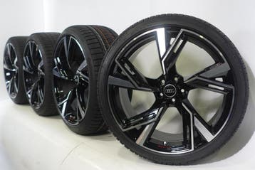 Audi RS6 RS7 22 inch velgen Continental Winterbanden Nieuw O, Gebruikt, Velg(en), Overige maten, Winterbanden