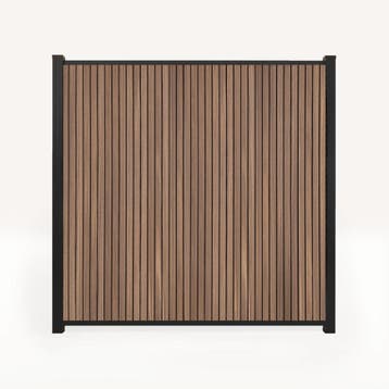ACTIE - Premium Composiet Schutting Verticaal Rhombus Teak, Ophalen of Verzenden, Nieuw, Kunststof, 1 tot 2 meter