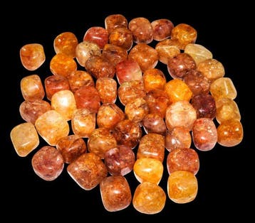 5 kg natuurlijke oranje-goud kwarts getrommelde stenen -