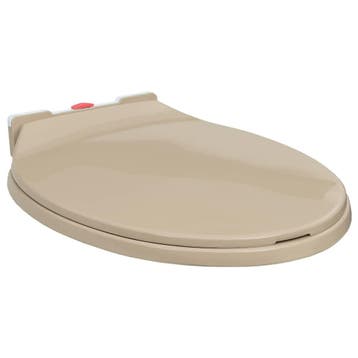 vidaXL Toiletbril soft-close en quick-release ovaal beige, Verzenden, Nieuw