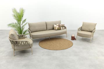 Taste Calma stoel-bank loungeset- Latte, Verzenden, Nieuw, Overige materialen, Loungeset