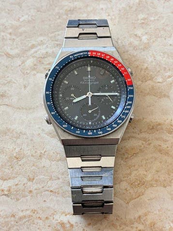 Seiko - Speedtimer - Pepsi - Chronograph - vintage - Zonder