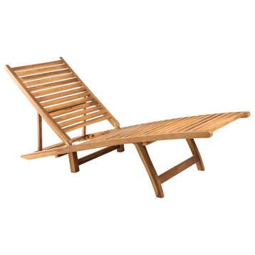 vidaXL Ligbed massief teakhout, Tuin en Terras, Verzenden, Nieuw