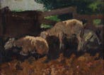 Willem Hendrik van der Nat (1864–1929) - Etende schapen