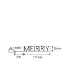 Kerst wandlamp zwart MERRY incl. LED met timer IP44 - Yoro, Diversen, Verzenden, Nieuw