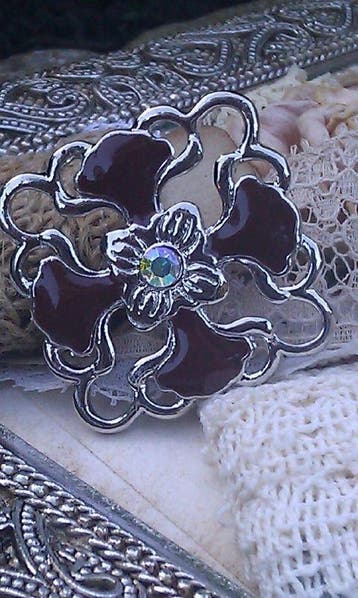 Per stuk Metalen hanger tussenzetsel epoxy bloemmotief br..., Ophalen of Verzenden, Nieuw, Tussenstuk of Tussenkraal