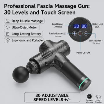 Professionele Massage Gun met LCD Touchscreen - 30 Snelheden, Verzenden, Nieuw