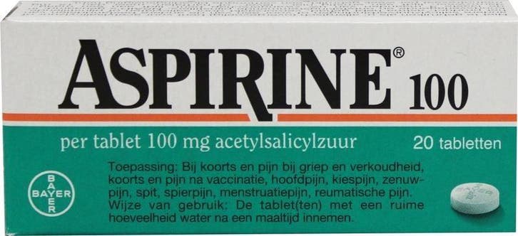 Aspirine 100 mg UAD - 20 tabletten, Diversen, Verpleegmiddelen, Nieuw, Verzenden