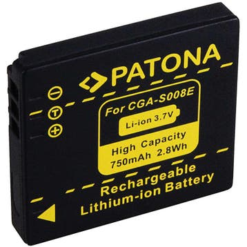 Panasonic CGA-S008(A/E) / DMW-BCE10(E) / VW-VBJ10 accu (Pato, Verzenden, Nieuw
