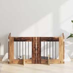 vidaXL Hondenhekje met standaards 4 pcs Oud hout 60 x 60 cm, Verzenden, Nieuw