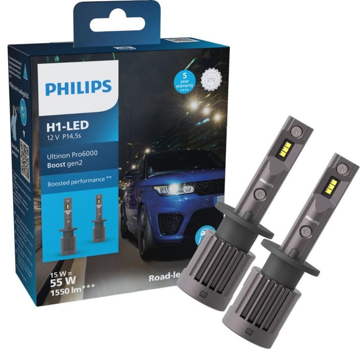 Philips H1 LED Ultinon Pro6000 Boost Gen2 – auto LED lampen, Auto-onderdelen, Verlichting, Nieuw, Verzenden