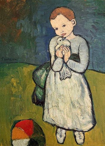 Pablo Picasso (1881-1973) - “Child with dove, 1901”., Antiek en Kunst, Kunst | Tekeningen en Foto's