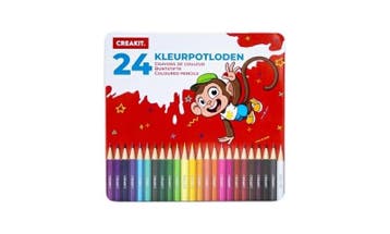 Creakit Kleurpotloden in blik 24 stuks KIDS, Ophalen of Verzenden, Nieuw