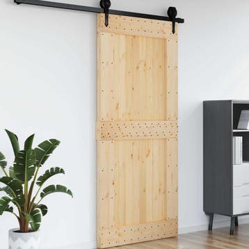 vidaXL Deur NARVIK 100 x 210 cm Massief Grenenhout, Verzenden, Nieuw