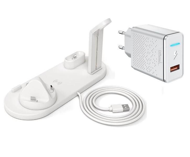 DrPhone Ultimate 5 in 1 Oplaadstation - Draadloos – Type-c/M, Telecommunicatie, Mobiele telefoons | Telefoon-opladers, Verzenden