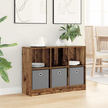 vidaXL Dressoir Oudhout 88,5 x 27,5 x 63,5 cm, Verzenden, Nieuw, 50 tot 100 cm, 25 tot 50 cm