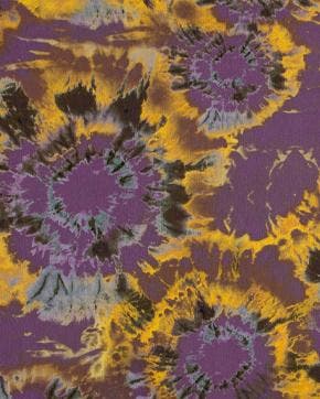 Borken Crêpe Tie Dye Paars, Hobby en Vrije tijd, Stoffen en Lappen, Nieuw, Paars