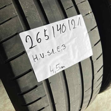 2 x Hankook Ventus S1 Evo3 265-40-21 Zomerbanden 4,5mm, Gebruikt, 265 mm, Band(en), Personenwagen
