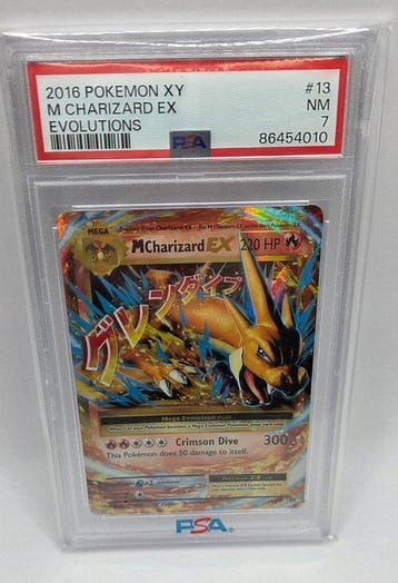 Pokémon - 1 Graded card - Charizard 13 Foil, Full art - PSA, Hobby en Vrije tijd, Nieuw