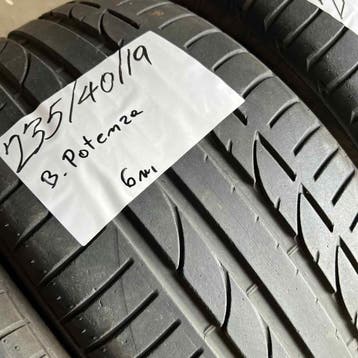 2 x Bridgestone Potenza 235-40-19 Zomerbanden 6mm, 19 inch, Gebruikt, Ophalen of Verzenden, 235 mm