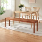 Eetkamerbank Trerunulu 160x35x45 cm walnootkleurig [en.casa], Huis en Inrichting, Banken | Sofa's en Chaises Longues, Verzenden