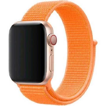 Apple Watch bandje Nexora - geweven - nylon - papaja, Verzenden, Nieuw