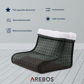 Elektrische Voetenwarmer - Wasbaar - 6 Standen - Antraciet -, Verzenden, Zo goed als nieuw