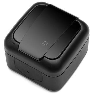 Viko opbouw enkel stopcontact zwart IP54 Palmiye, Ophalen of Verzenden, Nieuw