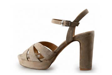 Manfield Sandalen in maat 40 Beige, Verzenden, Beige, Sandalen of Muiltjes, Zo goed als nieuw