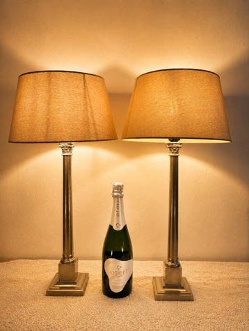 Lock-Light - Tafellamp (2) - Metaal, Textiel