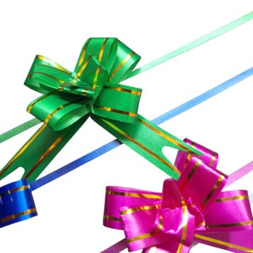 100x DIY linten trekstrik - cadeau versiering - strik - m..., Ophalen of Verzenden, Nieuw