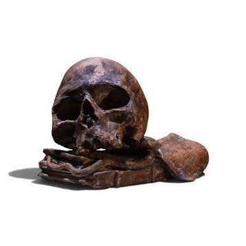 sculptuur, Vanitas in terracotta - 20 cm - Aardewerk