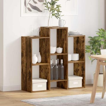 vidaXL Dressoir Gerookt eiken 90 x 30 x 90 cm, Huis en Inrichting, Kasten | Dressoirs, Verzenden, Nieuw, 50 tot 100 cm, 25 tot 50 cm