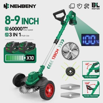NEWBENY Accu Grastrimmer & Bosmaaier - Telescopisch, Opvouwb, Tuin en Terras, Grasmaaiers, Verzenden, Nieuw