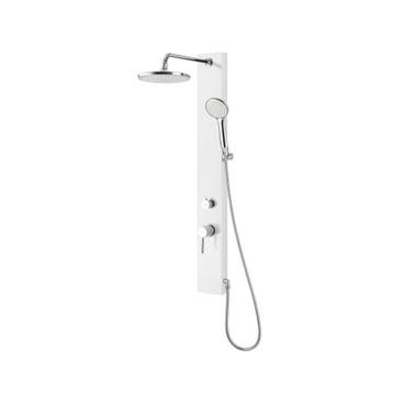 Douchepaneel Sapho Figa 105x12.5 cm met Mengkraan Wit, Ophalen of Verzenden, Nieuw, Chroom, Kraan